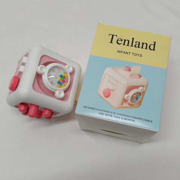 Tenland-Infant Toys-Busy Cube Toys, Travel Sensory Toys for Toddlers 1-3, Learning Fine Motor Skills. - Image 3