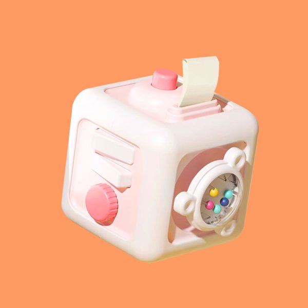 Tenland-Infant Toys-Busy Cube Toys, Travel Sensory Toys for Toddlers 1-3, Learning Fine Motor Skills.